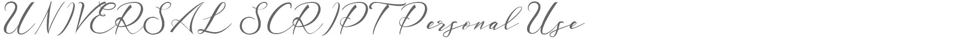Universal Sans UNIVERSAL SCRIPT Personal Use.ttf font preview